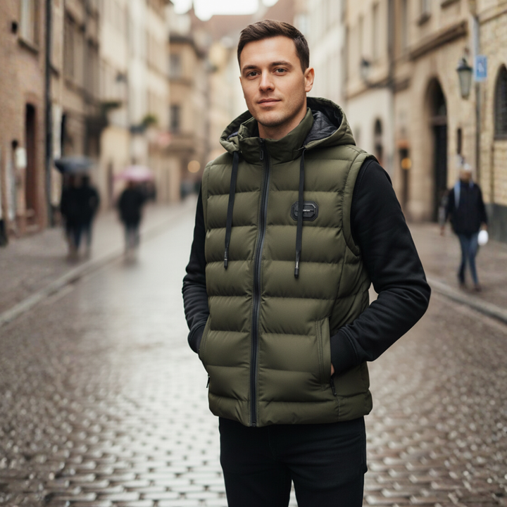 Men's Padded Gilet with Hood