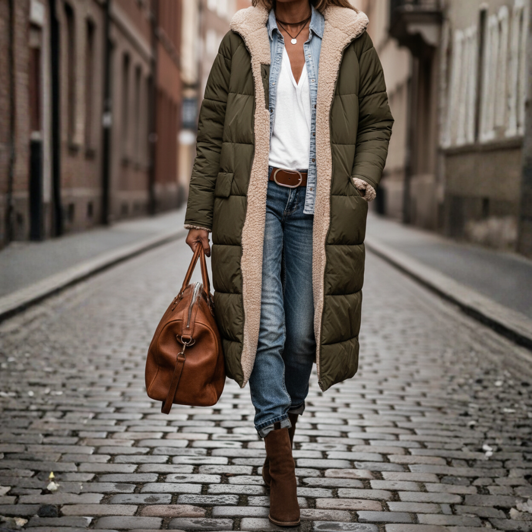 Women's Padded Jacket with Hood