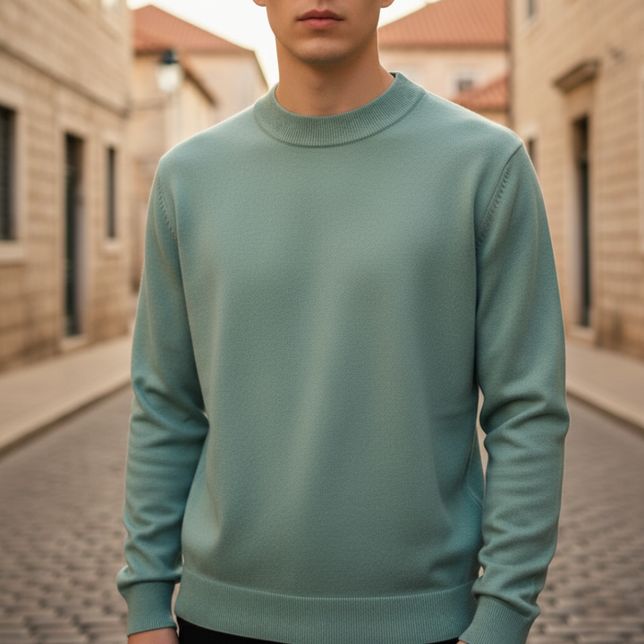 Men's High Neck Long Sleeve Sweater