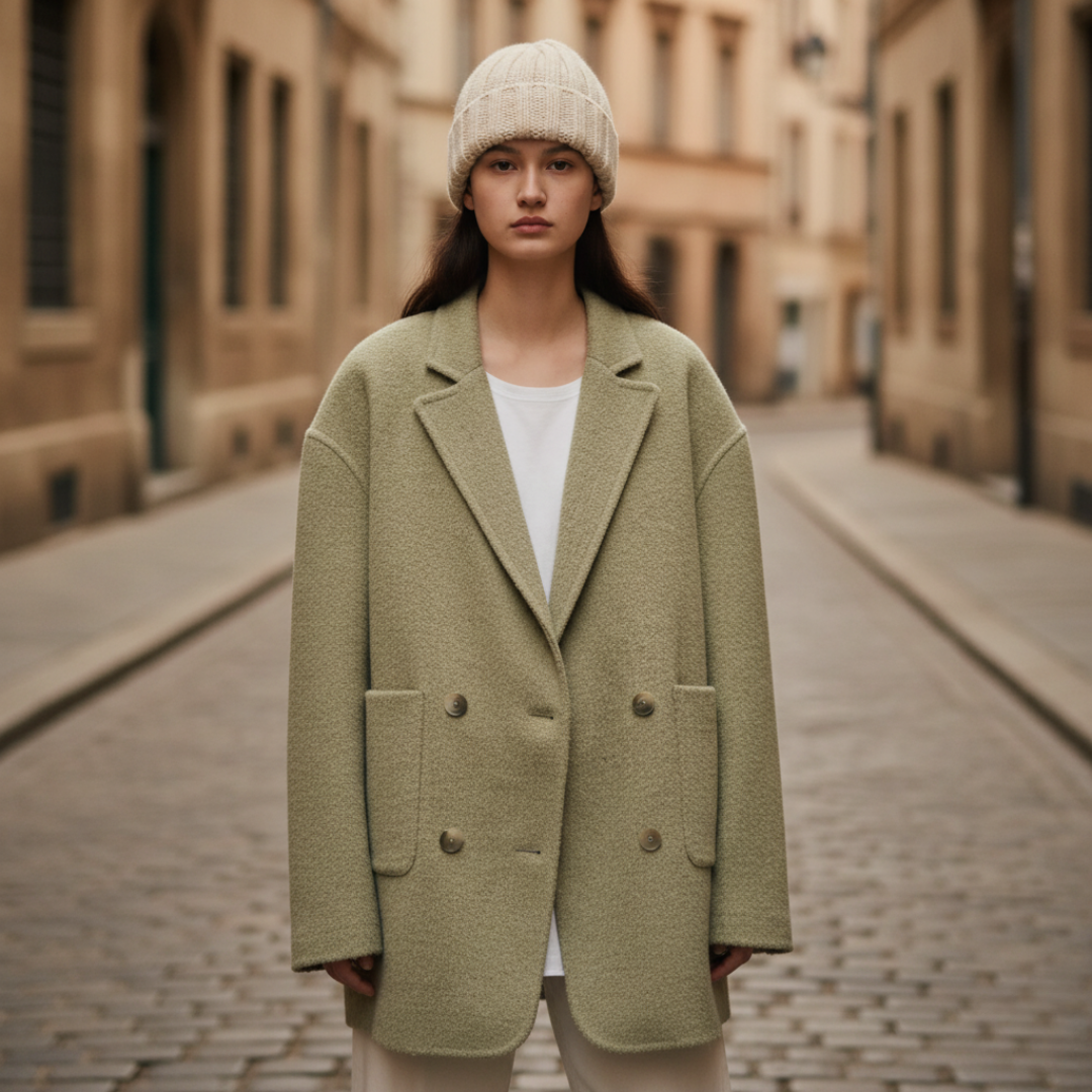 Women's Warm Fabric Classic Collar Jacket