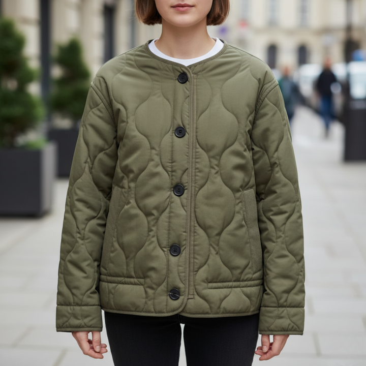 Women's Quilted Jacket in Fabric