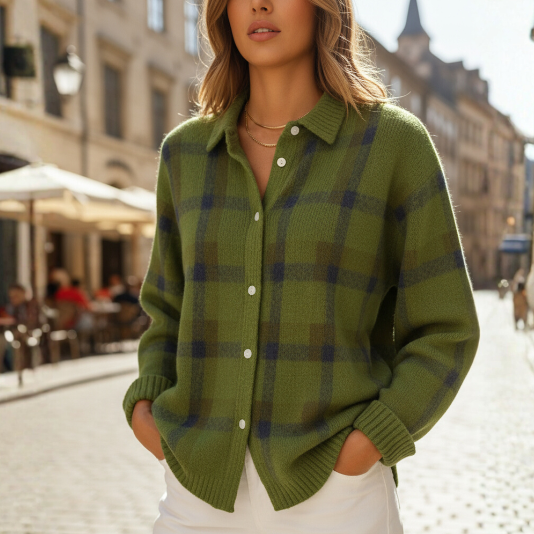 Women's Plaid Sweater Shirt