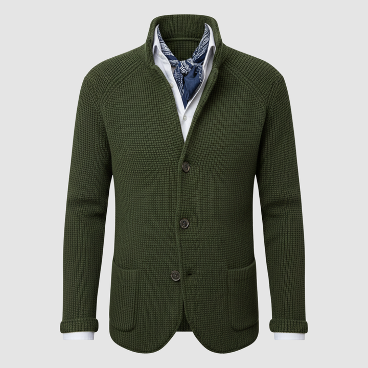 Cappotto da uomo doppiopetto con colletto alto