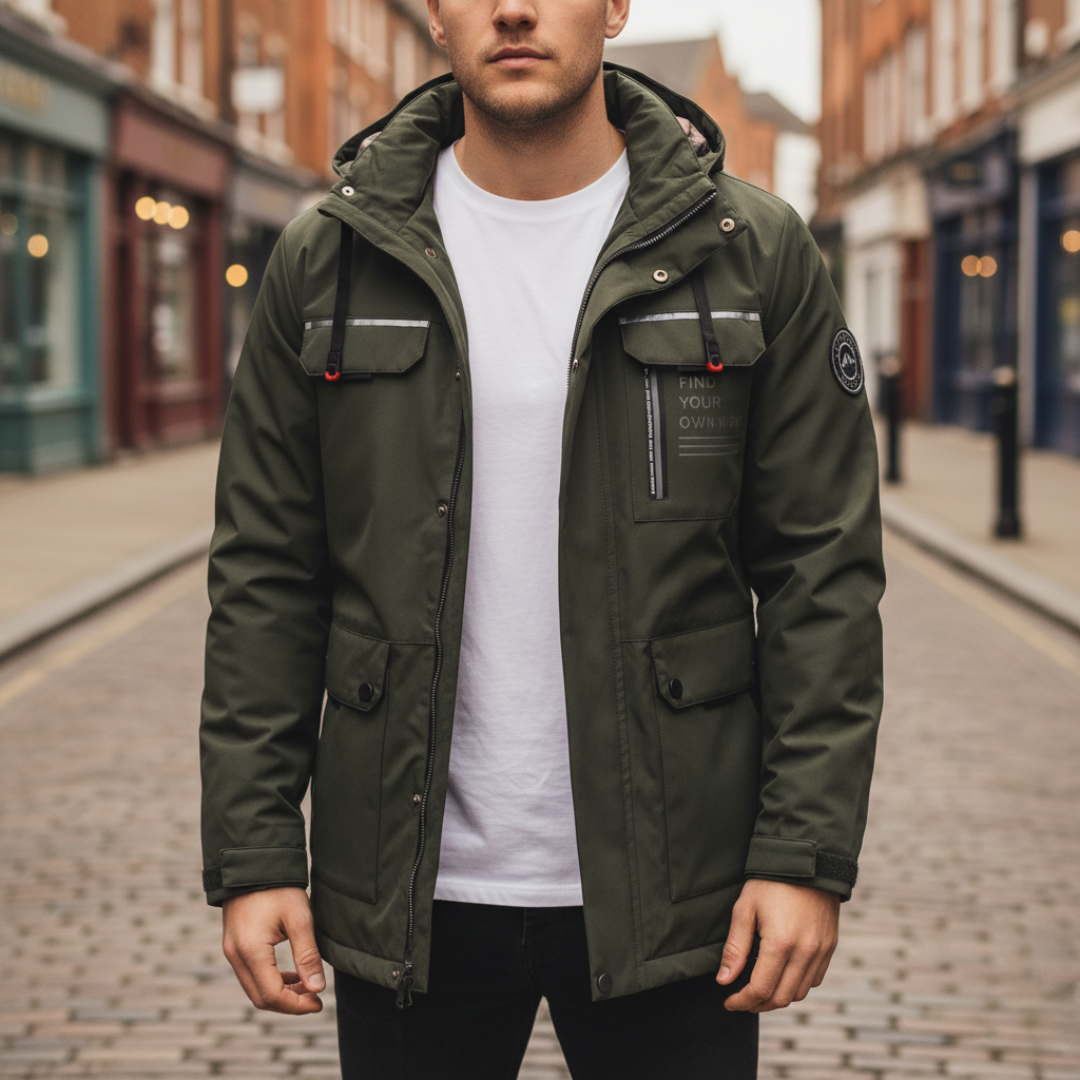 Men's Waterproof Jacket with Hood