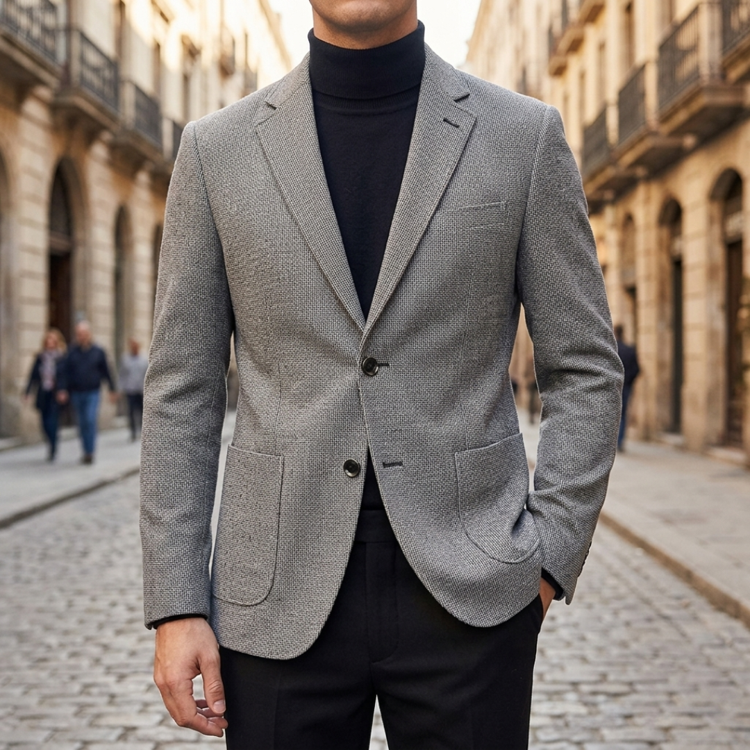 Men's Slim Fit Blazer Jacket in Wool Blend