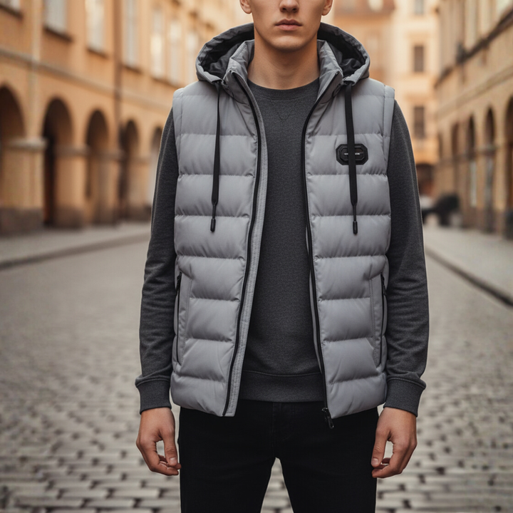 Men's Padded Gilet with Hood