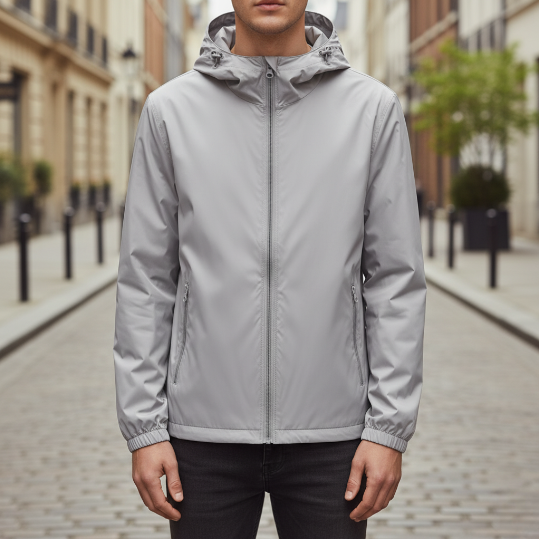 Men's Hooded Jacket in Technical Fabric