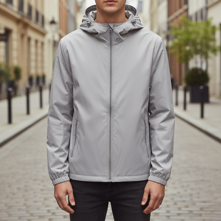 Men's Hooded Jacket in Technical Fabric