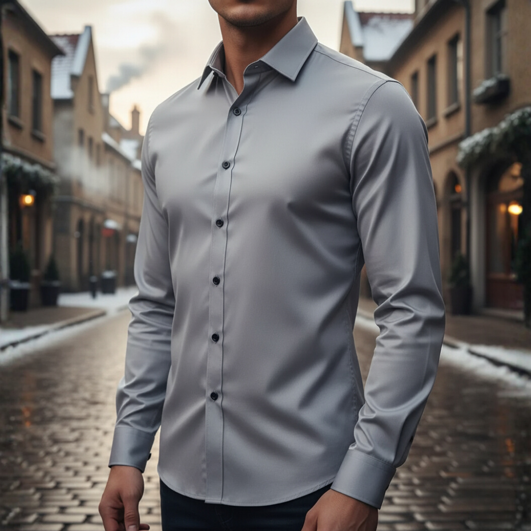 Men's Slim Fit Long Sleeve Shirt