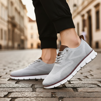 Scarpe sportive da uomo traspiranti in mesh con suola in gomma