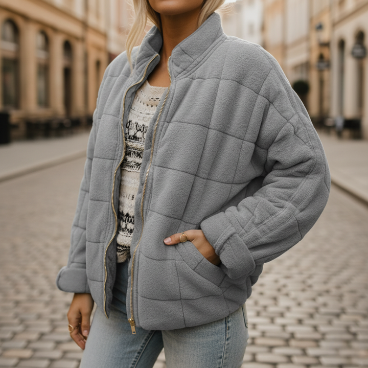 Women's Padded Jacket with Zipper