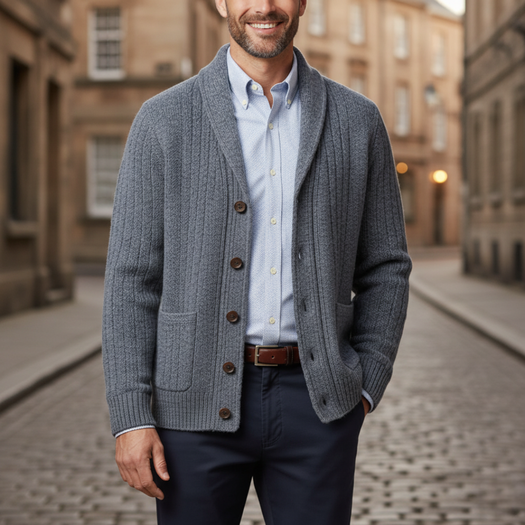 Men's Cardigan with Buttons