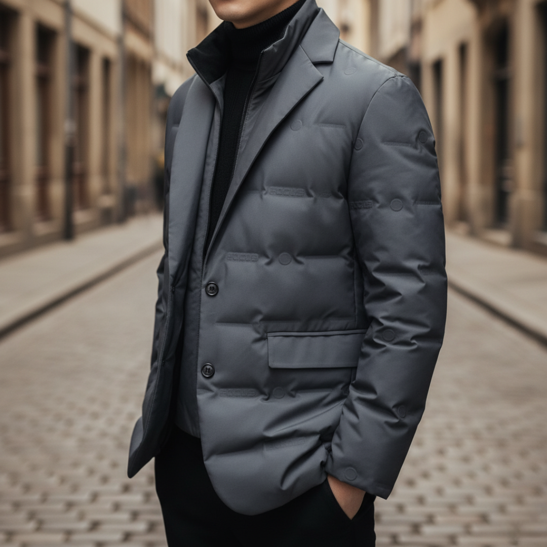 Men's Casual Padded Jacket with Long Sleeves
