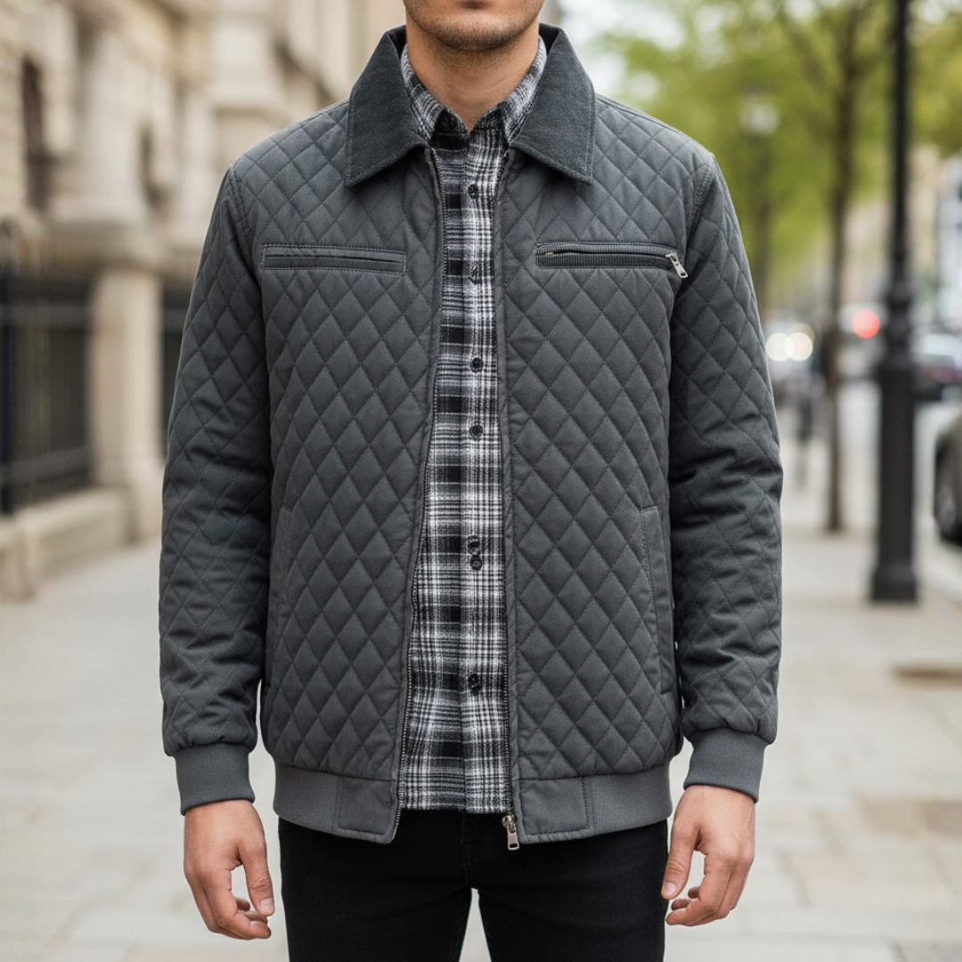 Men's Quilted Jacket in Fabric