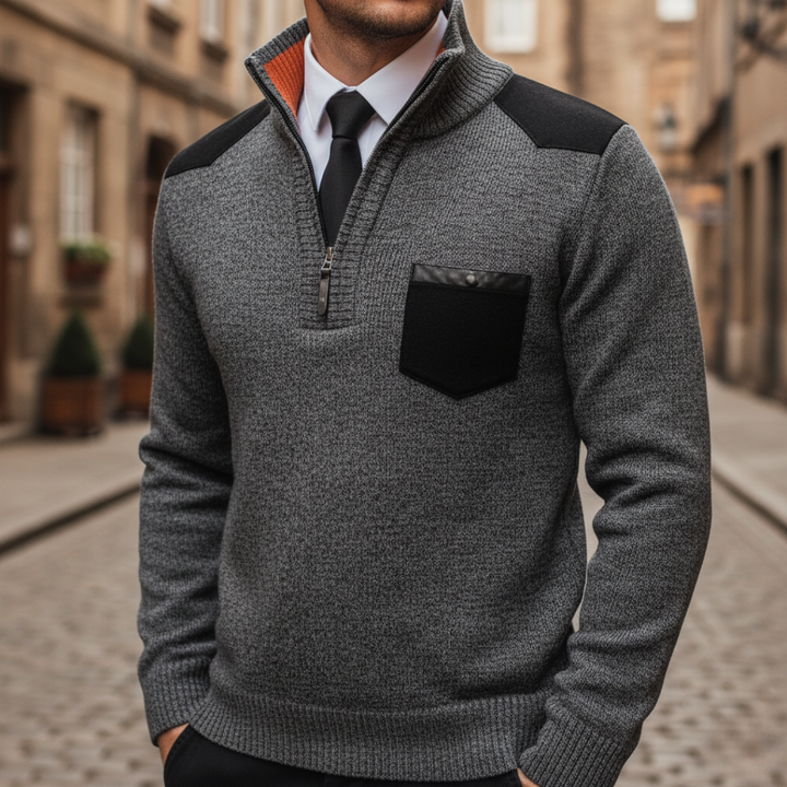 Men's Half Zip Sweater in Soft Blend