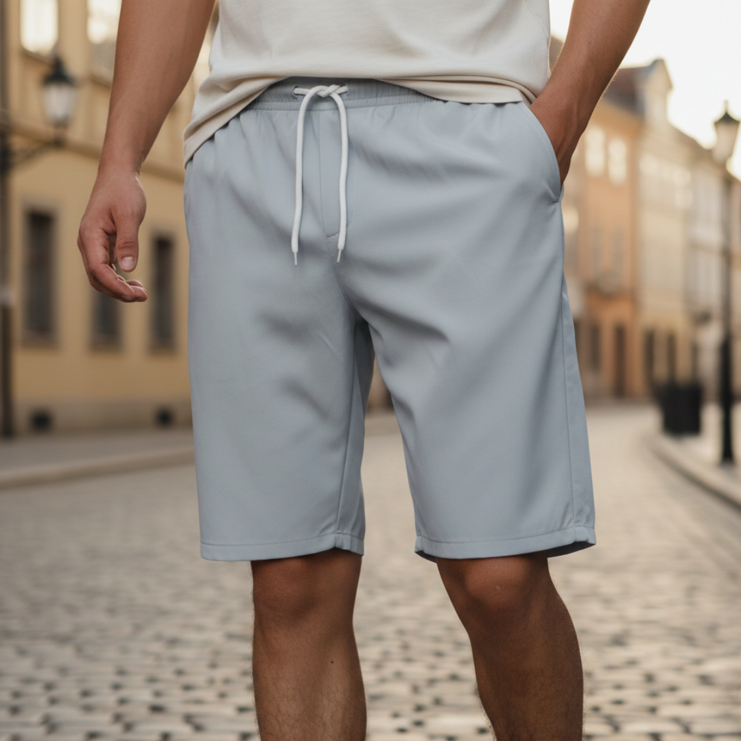 Casual Shorts with Drawstring and Elastic Waist for Men