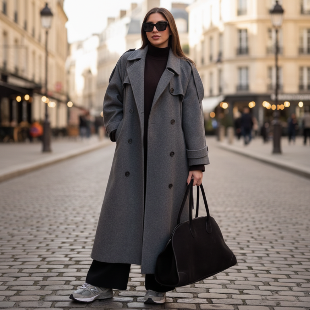Women's Long Winter Trench Coat