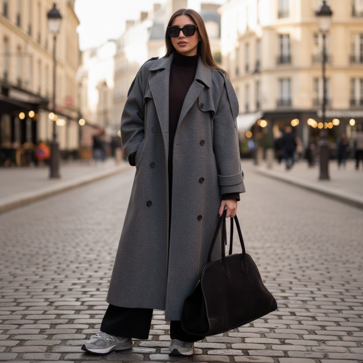 Trench coat lungo invernale da donna
