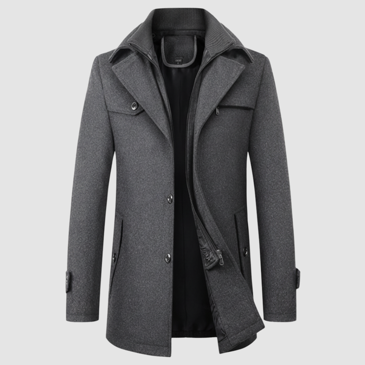 Cappotto da uomo con colletto alto