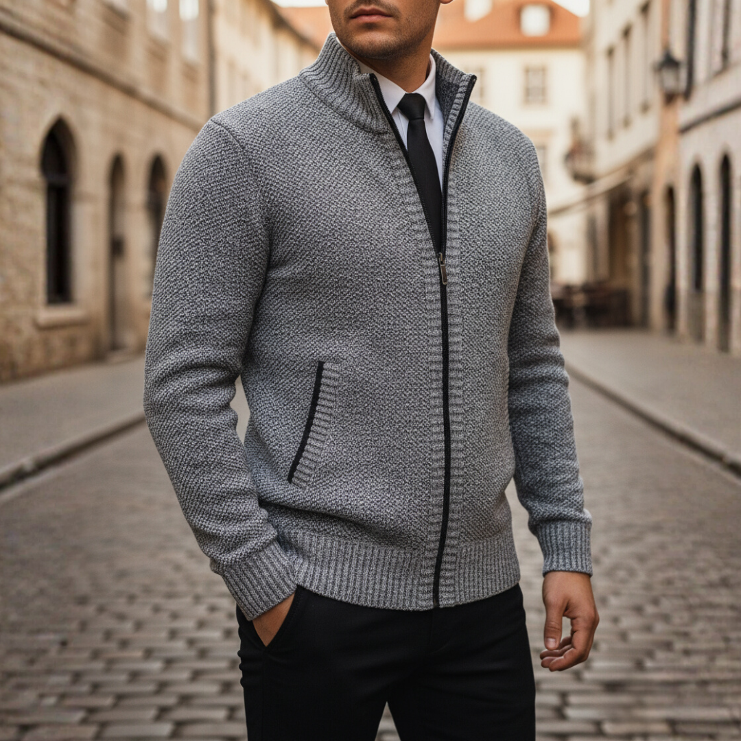 Men's Zip Sweater in Soft Material