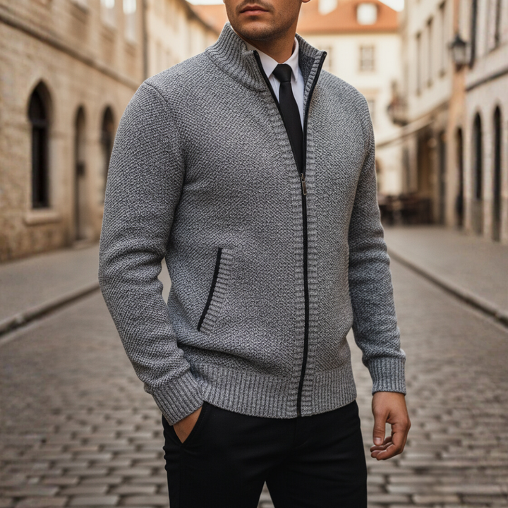 Men's Zip Sweater in Soft Material