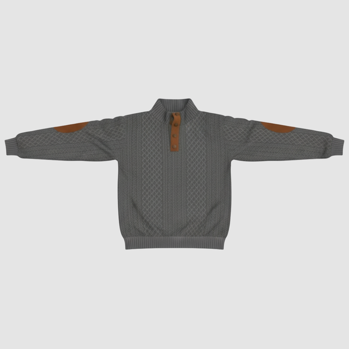 Casual Men's Knit Blazer, Single-Breasted