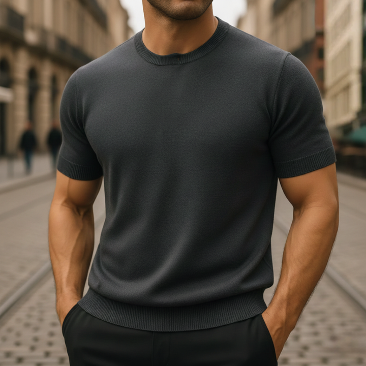 Men's Short Sleeve Cashmere Sweater