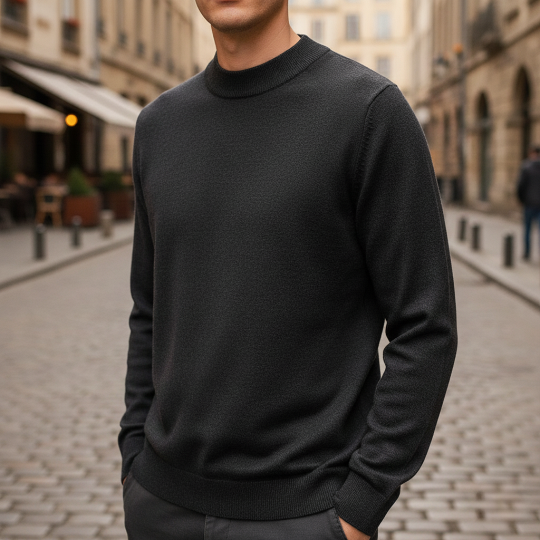 Men's High Neck Long Sleeve Sweater
