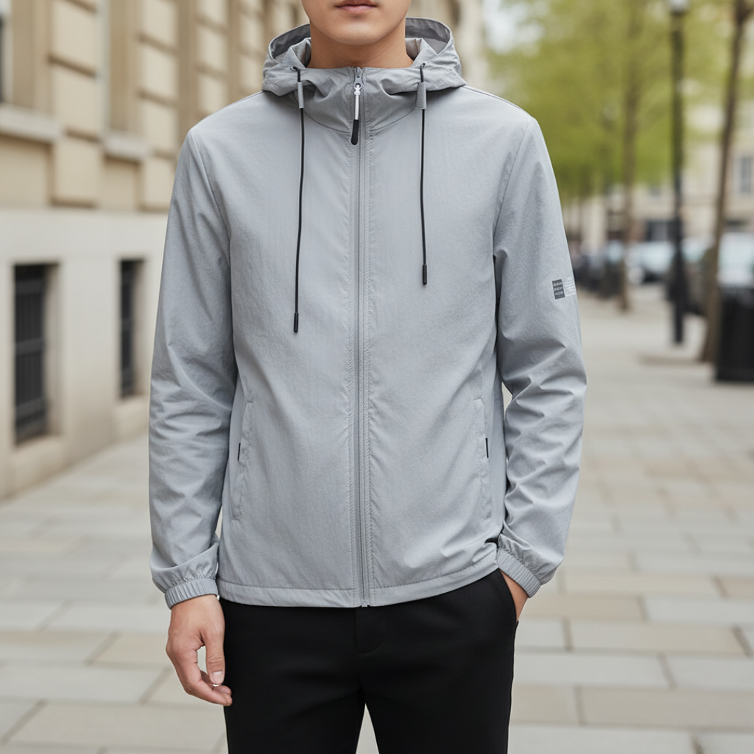 Men's Windbreaker Jacket in Technical Fabric