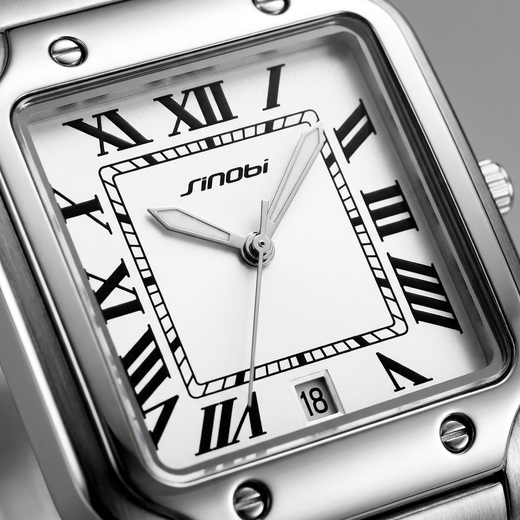 Orologio sportivo da uomo in acciaio con data, casual