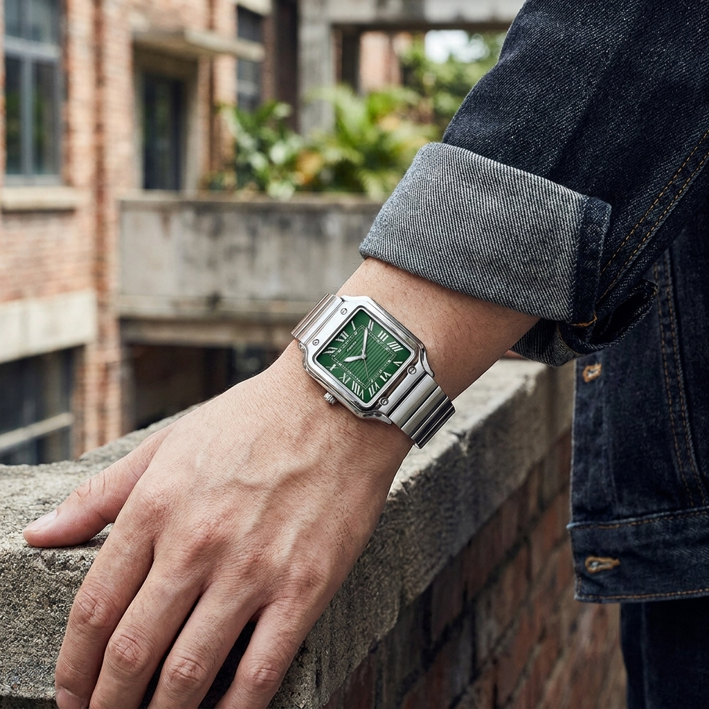 Orologio sportivo da uomo in acciaio con data, casual
