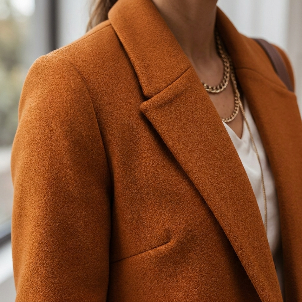 Cappotto lungo classico da donna con rever lussuosi