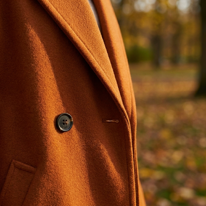 Cappotto lungo classico da donna con rever lussuosi