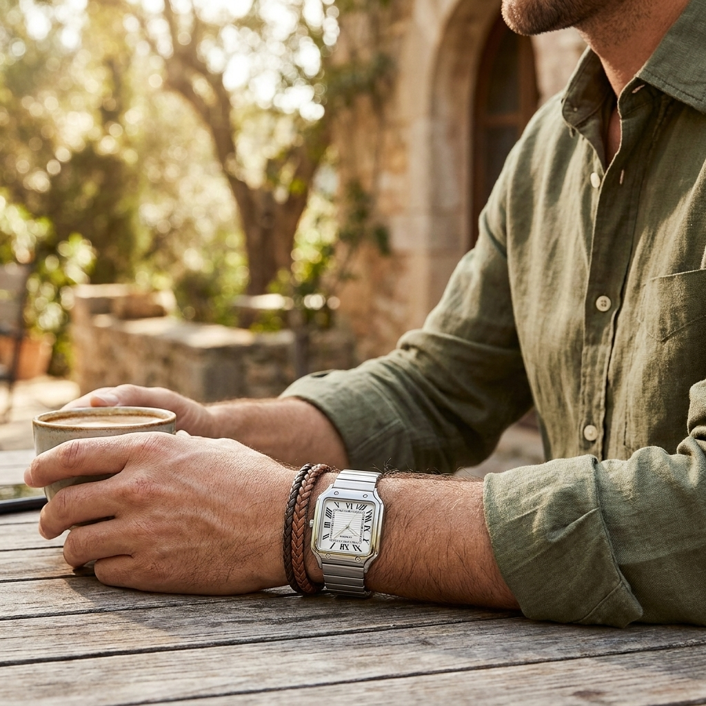 Orologio sportivo da uomo in acciaio con data, casual
