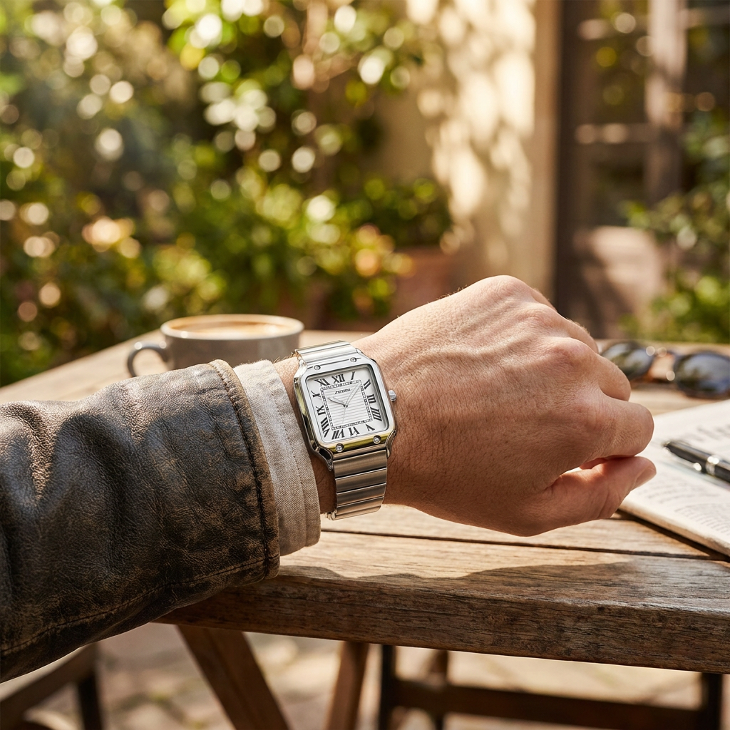 Orologio sportivo da uomo in acciaio con data, casual