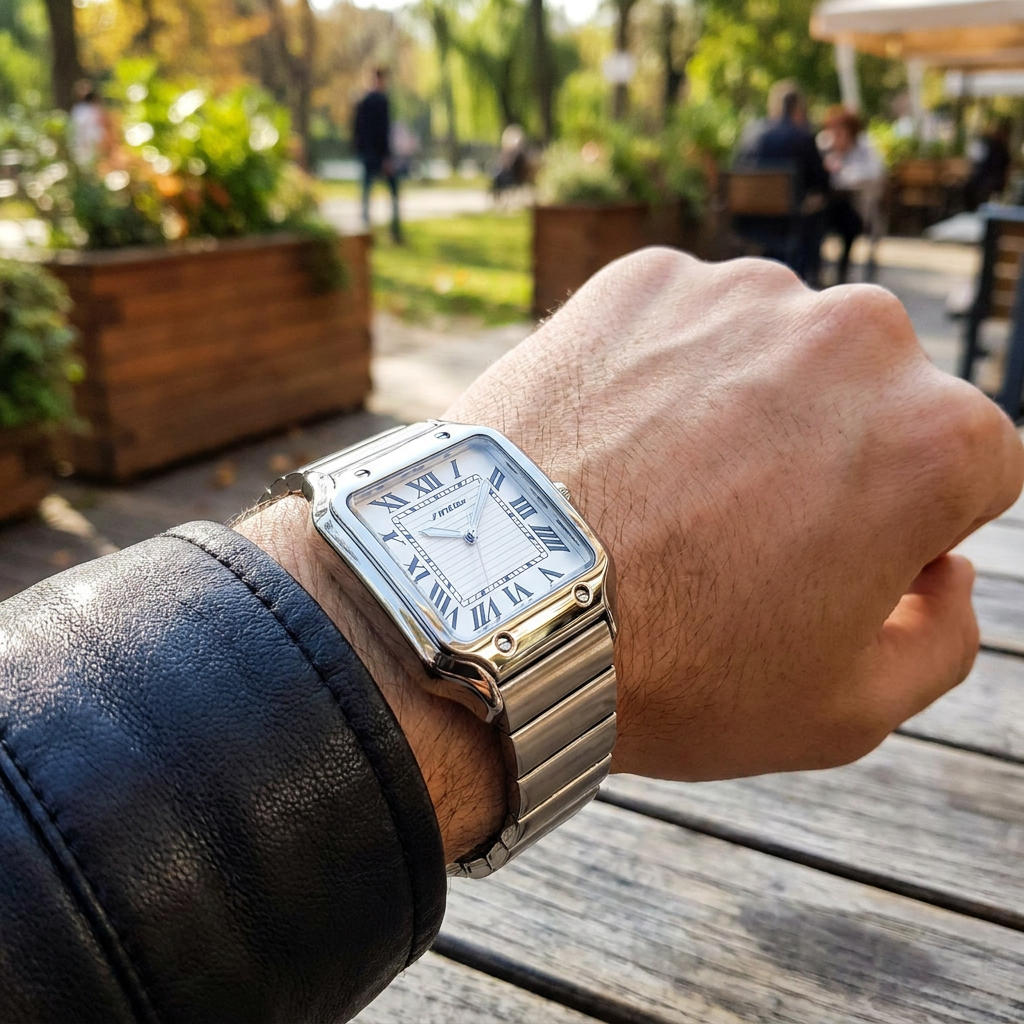 Orologio sportivo da uomo in acciaio con data, casual