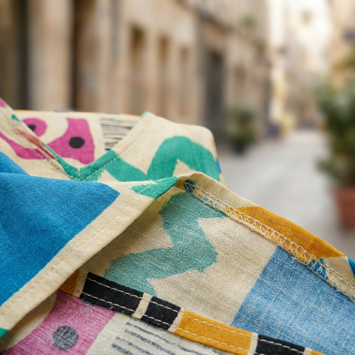 Vestito leggero da donna in viscosa | Elegante, senza maniche, design floreale autunnale