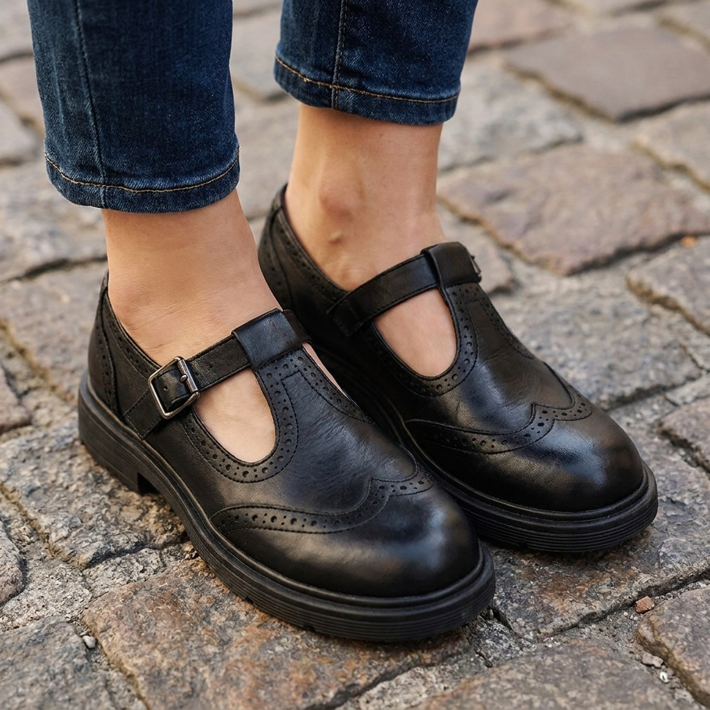Orthopedic Mary Jane Shoes for Women with Round Toe