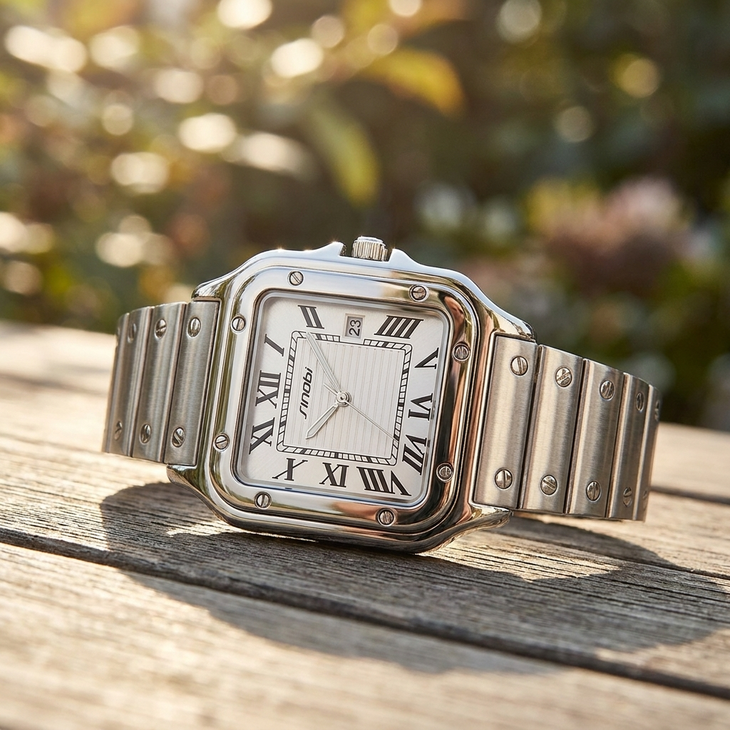 Orologio sportivo da uomo in acciaio con data, casual