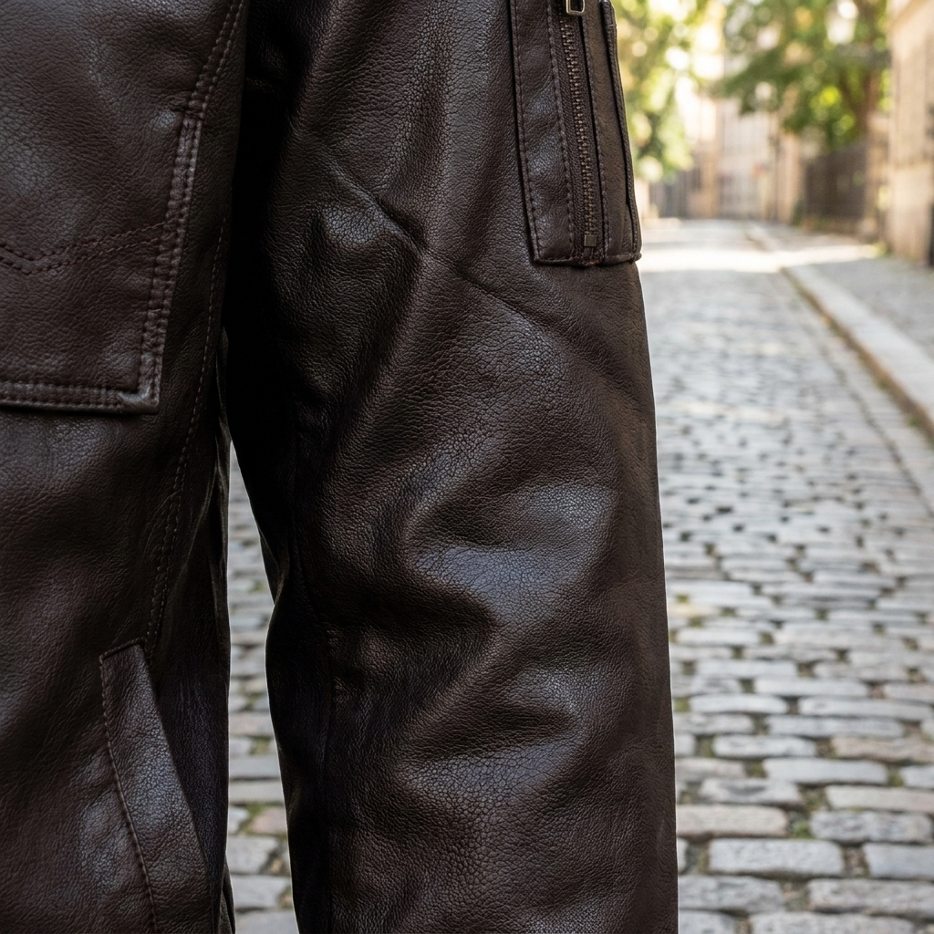 Giacca in pelle vintage da uomo calda con cappuccio, bomber senza maniche e maniche lunghe  