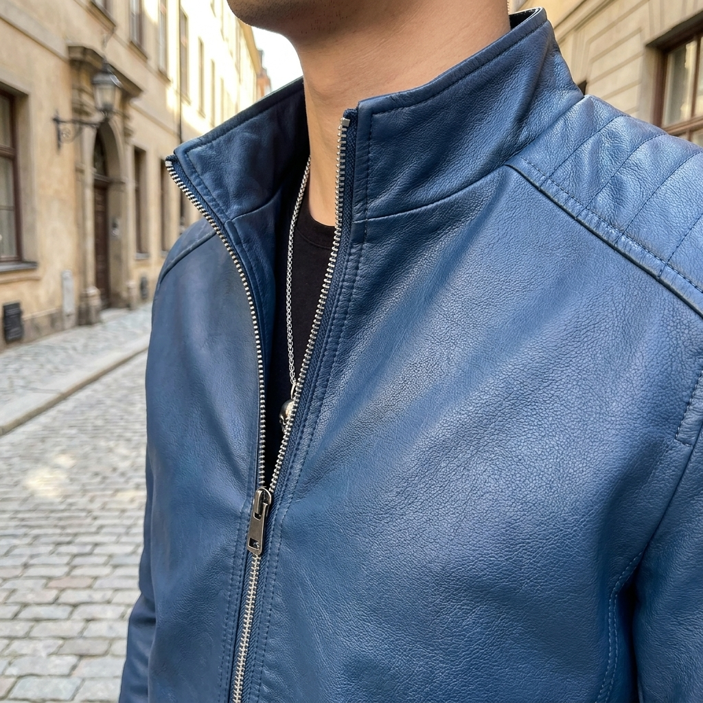 Giacca in pelle senza maniche da uomo con collo alto, bomber da motociclista, moda invernale  