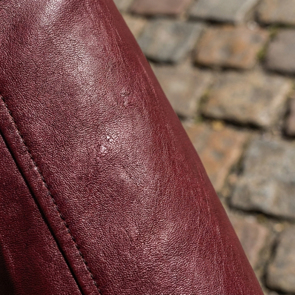 Giacca vintage in pelle da uomo slim fit con zip e tasche  