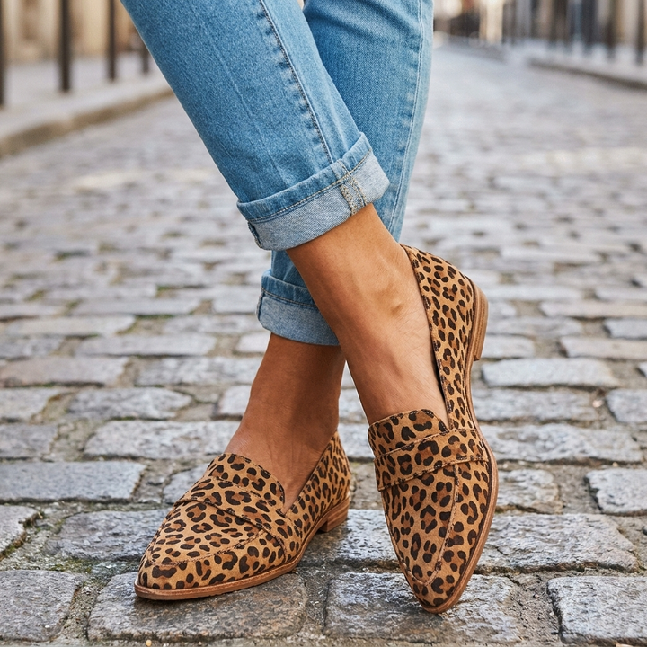 Mocassini ortopedici da donna in morbido camoscio con soletta comfort – casual  