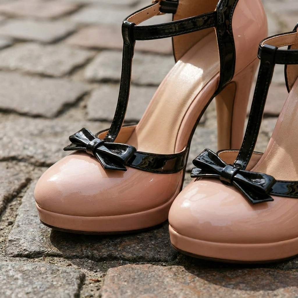 Tacchi ortopedici da donna in pelle con supporto per l&