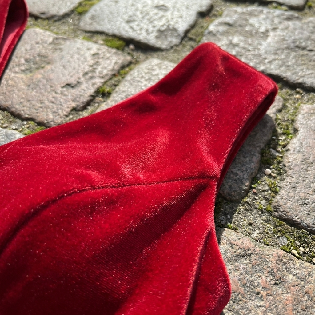 Abito da donna in velluto senza maniche | Elegante abito lungo da sera