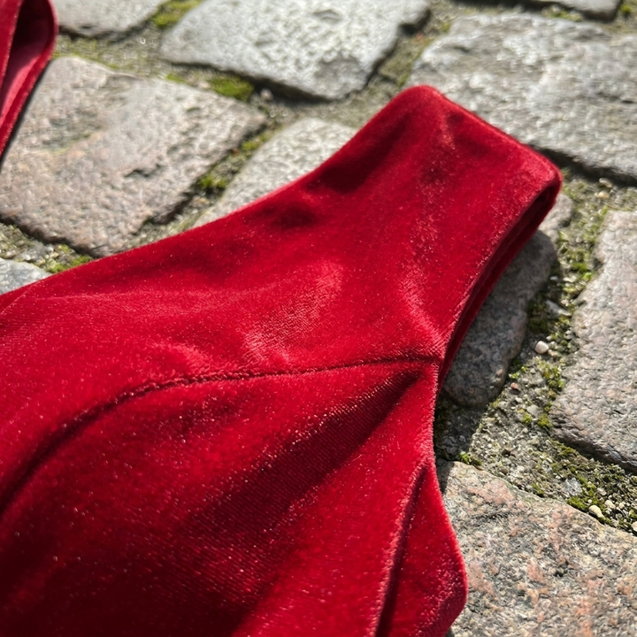 Abito da donna in velluto senza maniche | Elegante abito lungo da sera