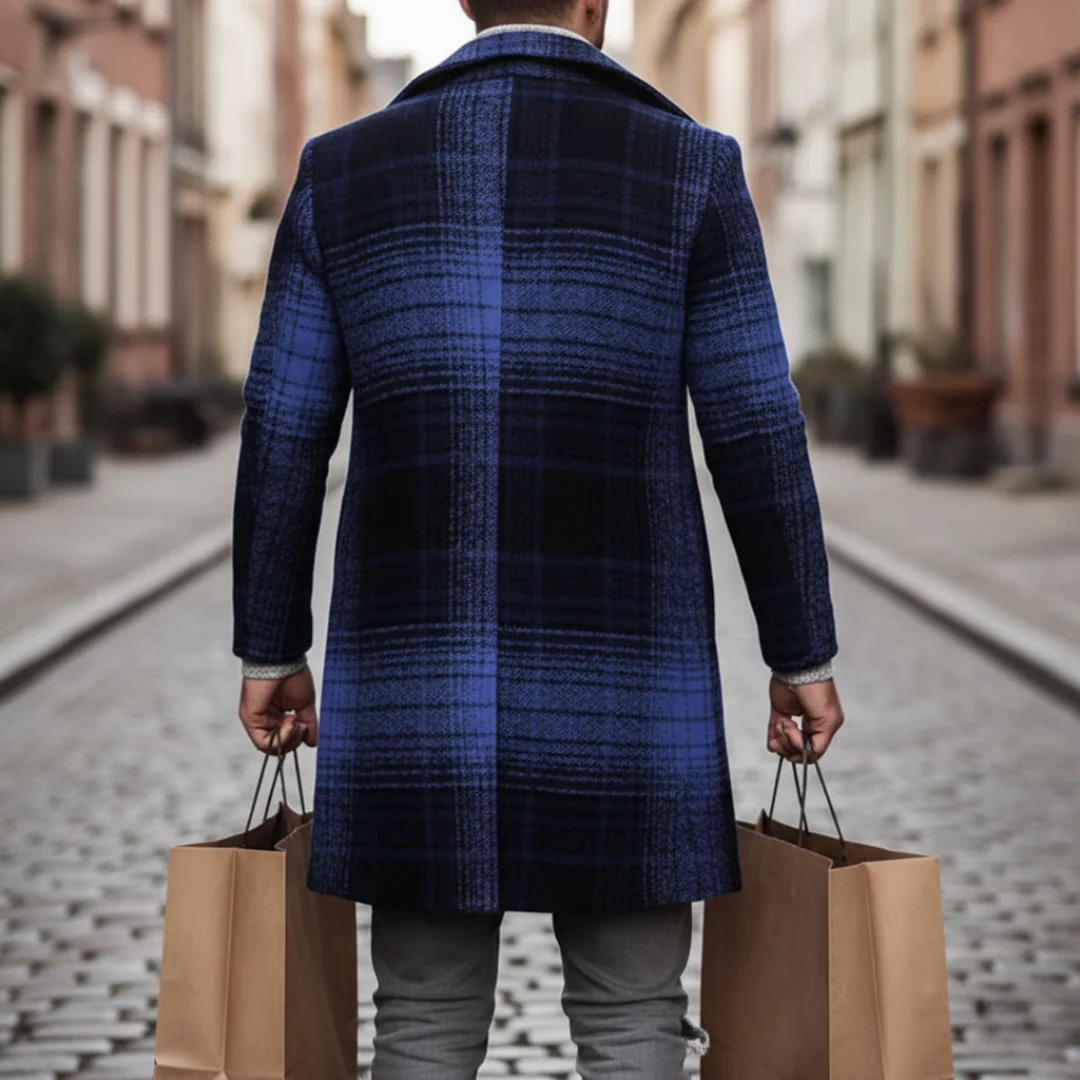 Plaid Men's Coat
