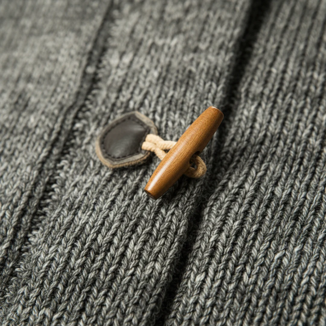 Men's Knit Coat with Hood