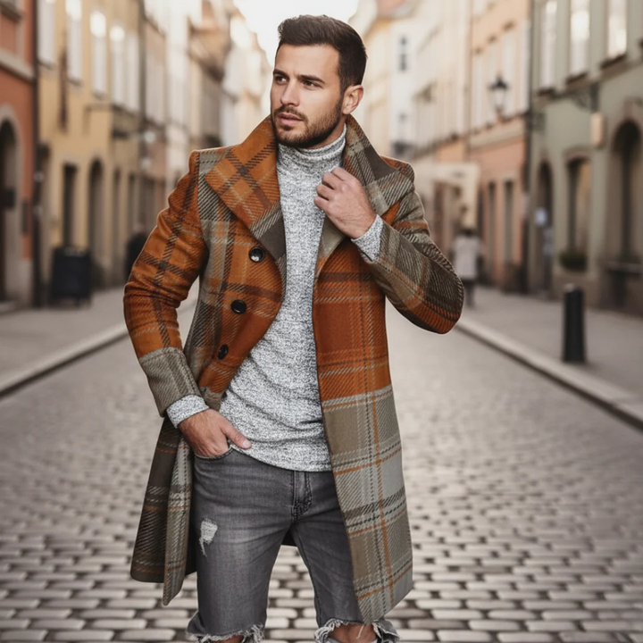 Cappotto da uomo a quadri