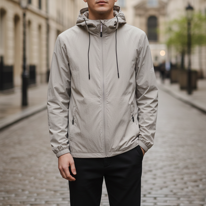 Men's Windbreaker Jacket in Technical Fabric